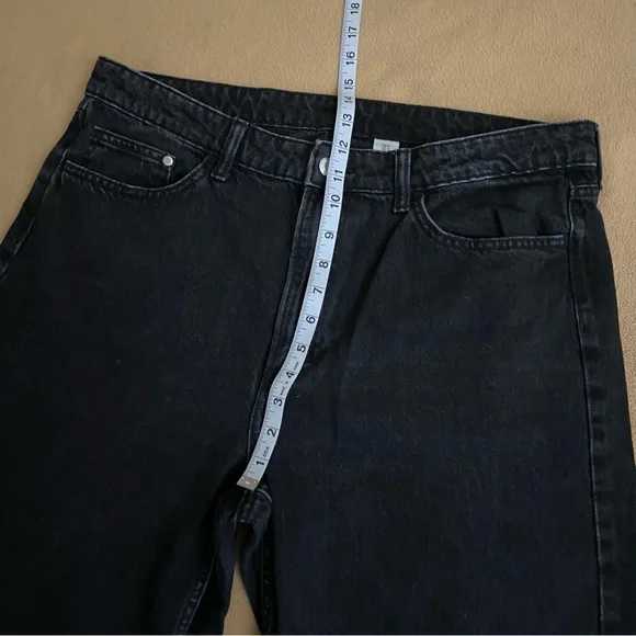 H&M 2026 Black Ultra High Rise Wide Leg Jeans - Picture 10 of 12